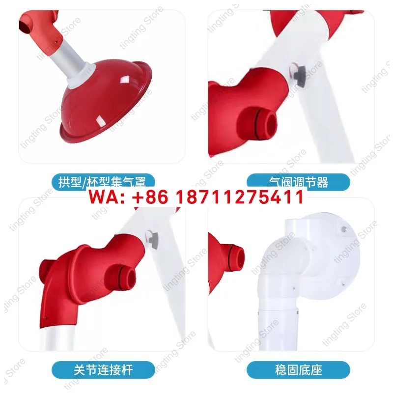 Universal exhaust hood PP exhaust hood ventilation collection  three section mobile smoke exhaust
