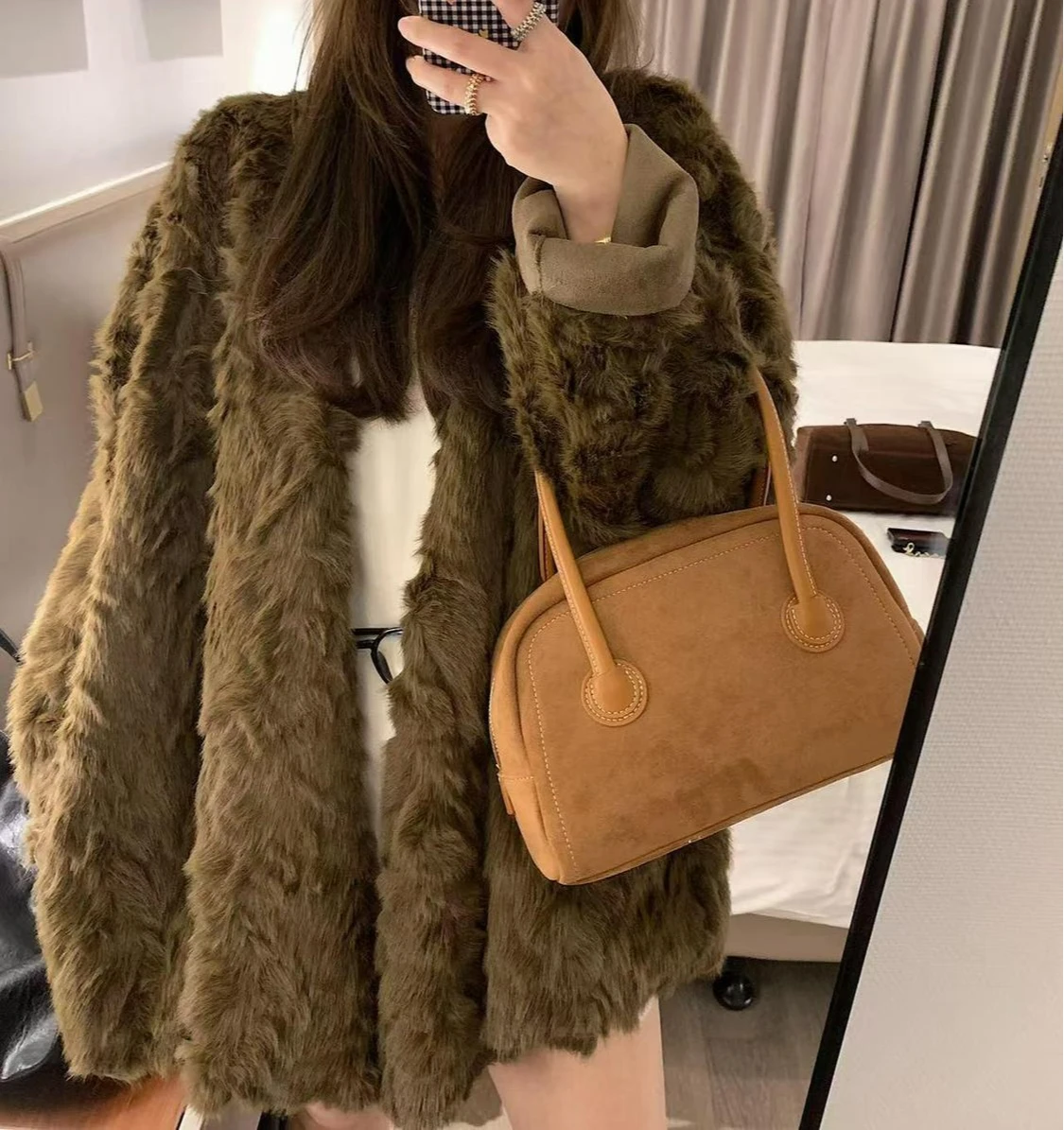 

2025 Autumn Winter New Lazy Style Women's Eco-Friendly Fur Casual Fashion Versatile Coat