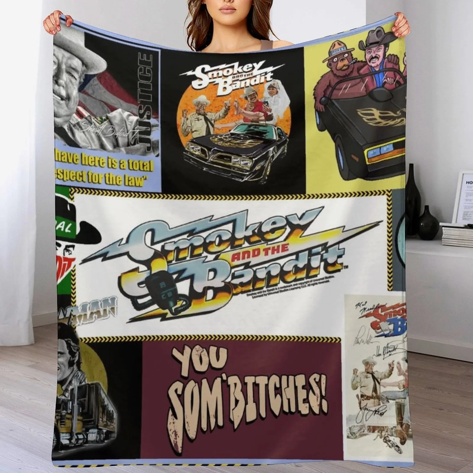 Smokey and the Bandit, distressed Throw Blanket Decorative Throw Sofa Quilt Luxury Thicken Luxury Throw Blankets