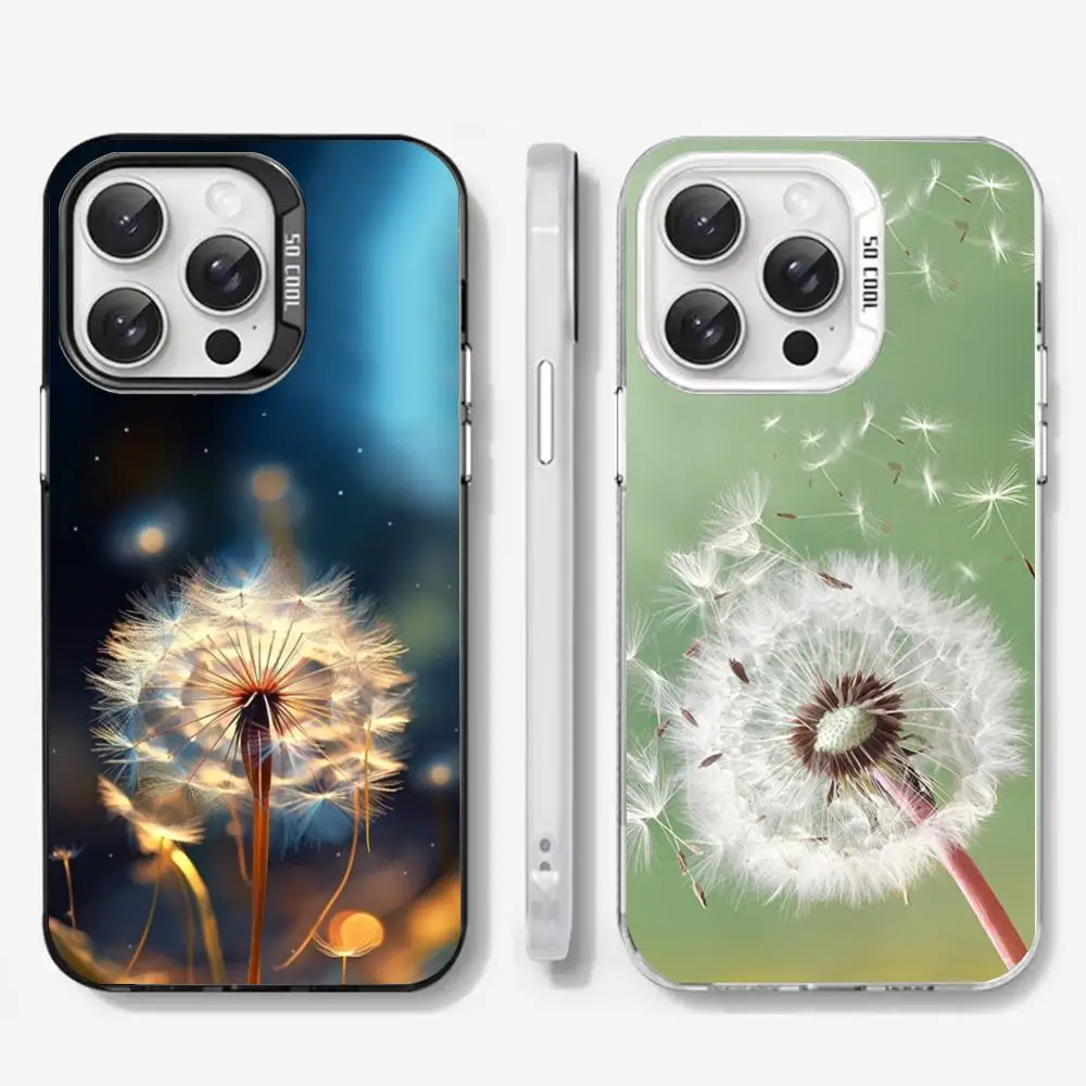 

The Flower D-Dandelion Seeds MAISTO Phone Case Color Silver Cover For Iphone 16 15 14 13 11 12 Pro Max Xr X Xs 8 7 Plus