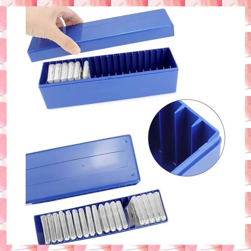 JAJA 2Pcs Identification Box Storage Box Compatible With 20 Slab Coin Holders, For Collectors Coin Storage Blue