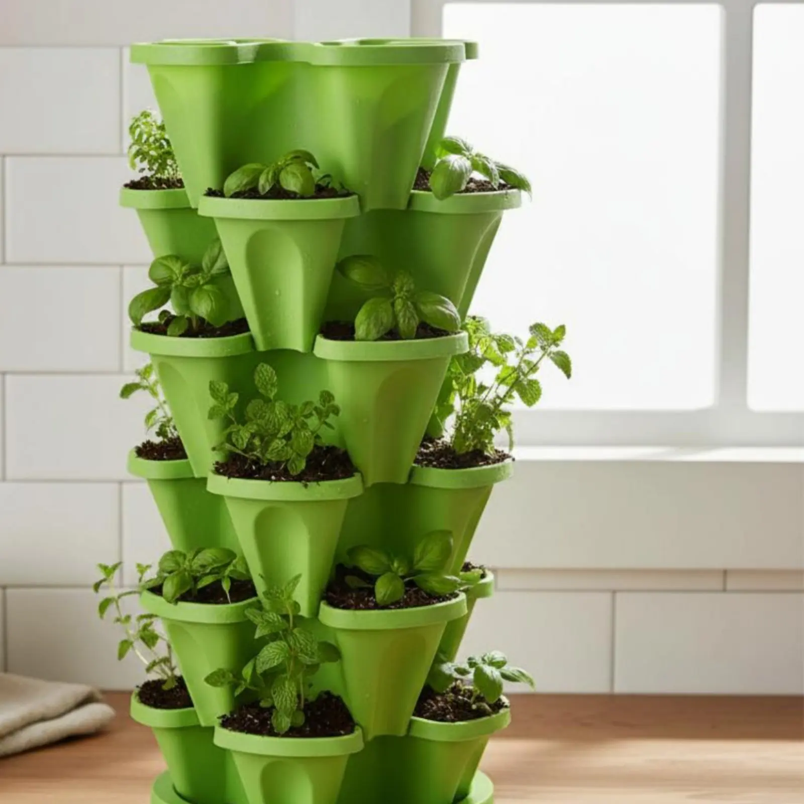 

Multi-Tier Pipe Planter Easy to Assemble PVC Pipe Planting System Hydroponics Growing System Kit High Output for Balcony