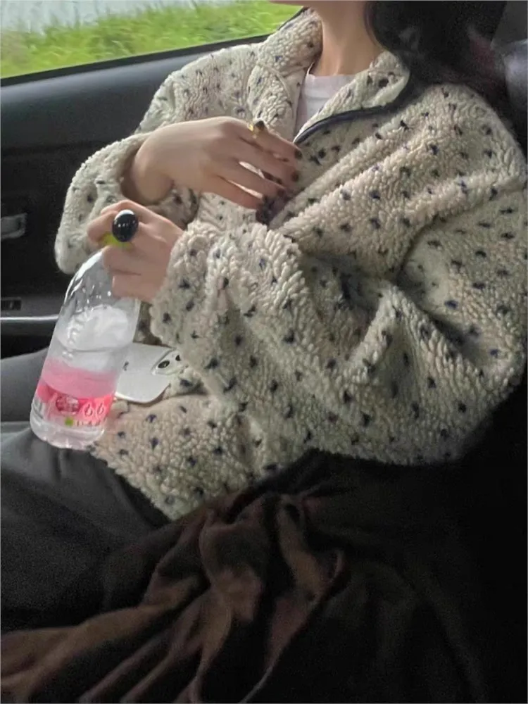 الخريف الشتاء امبسوول البلوز المرأة البولكا نقطة طباعة أزياء السيدات بلوزات الكورية نمط فضفاض امرأة البلوز