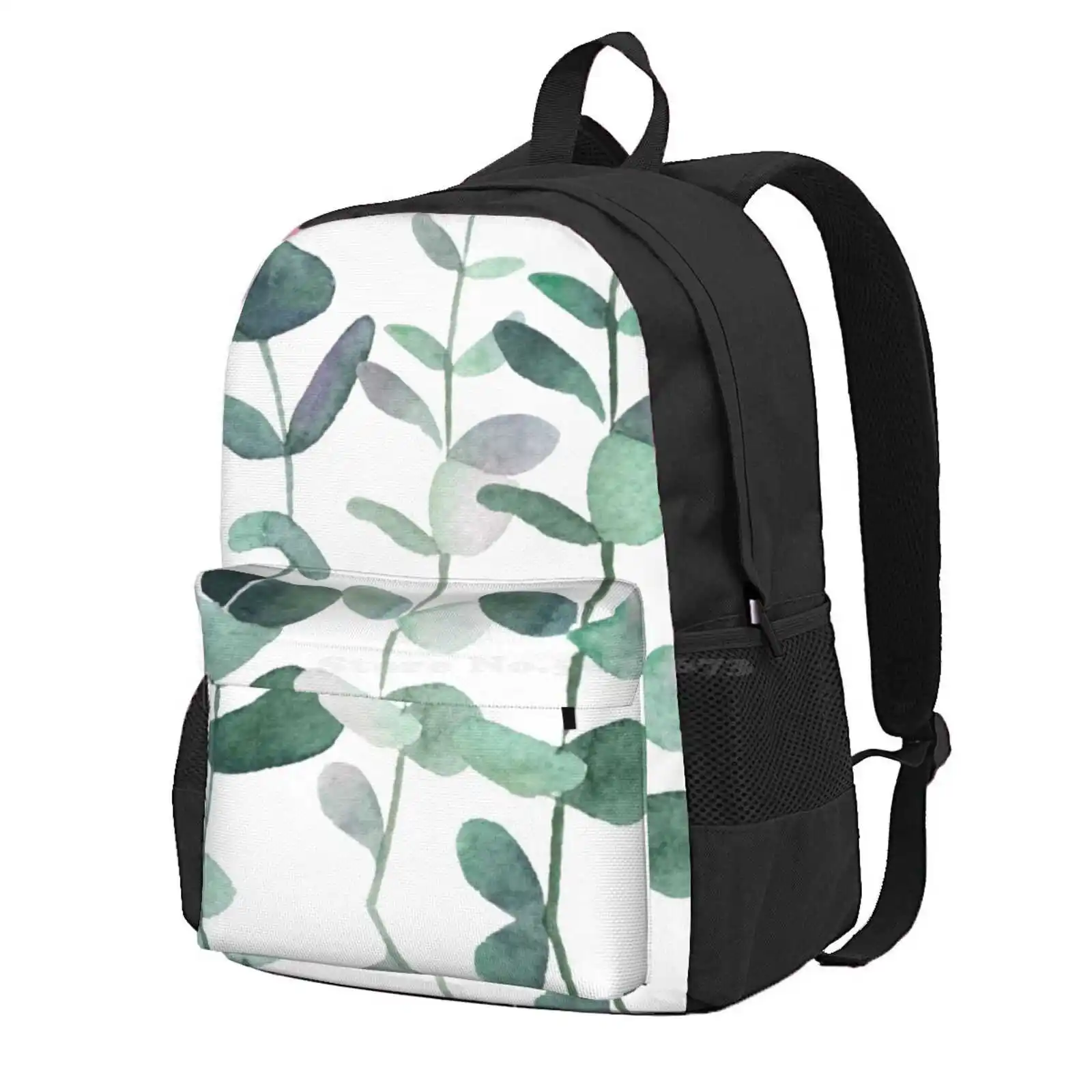 

Watercolor, Eucalyptus, Leaves, Botanical, Painting, Green Hot Sale Schoolbag Backpack Fashion Bags Watercolor Eucalyptus