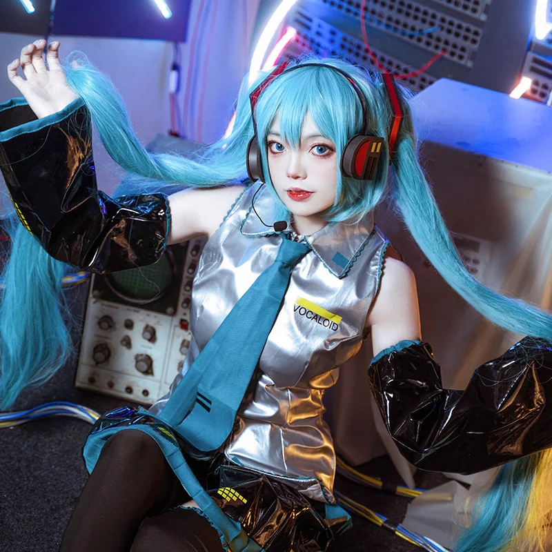 Mikku Cosplay Anime Mikuu Formula Clothing Cosplay Costume Mikuu JK Dress Uniforms Sets Costumes Wig Shoes MIKUKU Cosplay