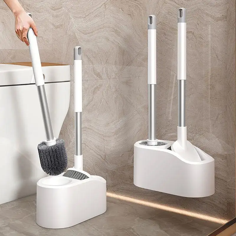 1Pc/set 4-in-1 Multifunction Toilet Brush Set for Bathroom Cleaning 360° No Dead Angle Reach Durable Handle And Bristles