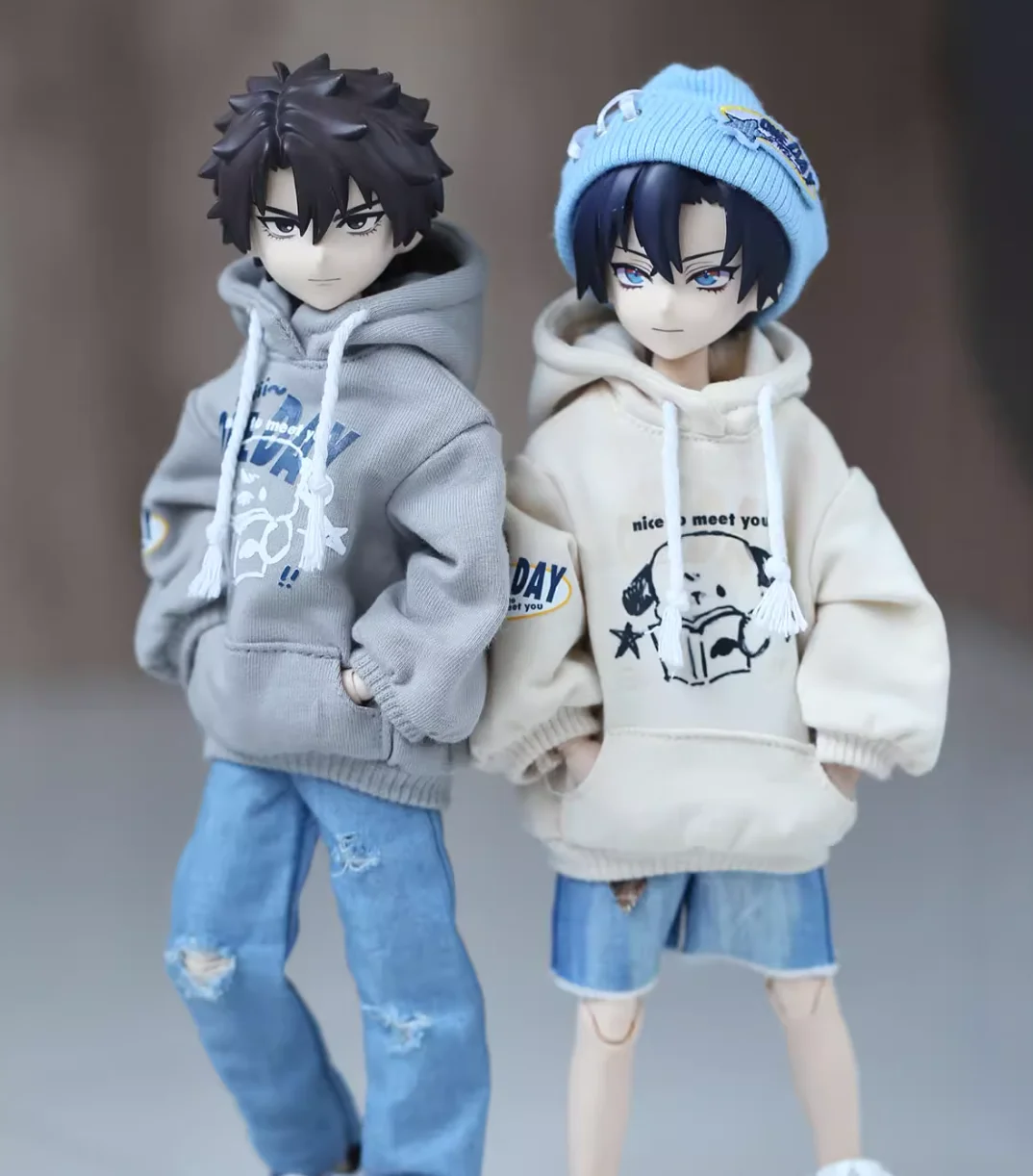 

Snail Ob24 Doll Clothes Trendy Casual Hooded Sweatshirt Work Pants Model YMY25 P20 BJD Body In Stock