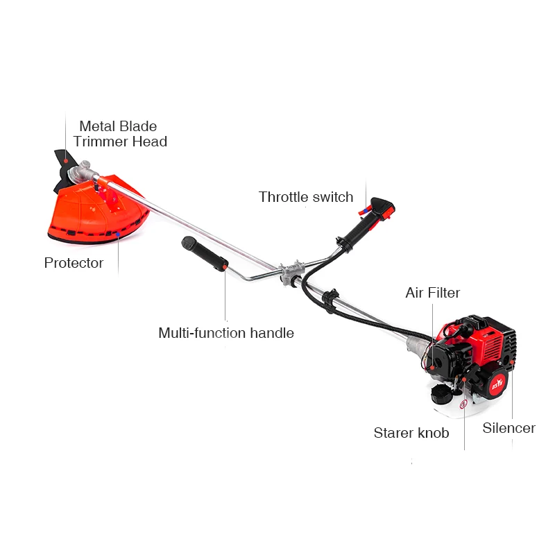 German Brand Grass Trimmer 43 cc 60 cc 63 cc Bg 328 Cg 430 450 Steel Brush Cutter