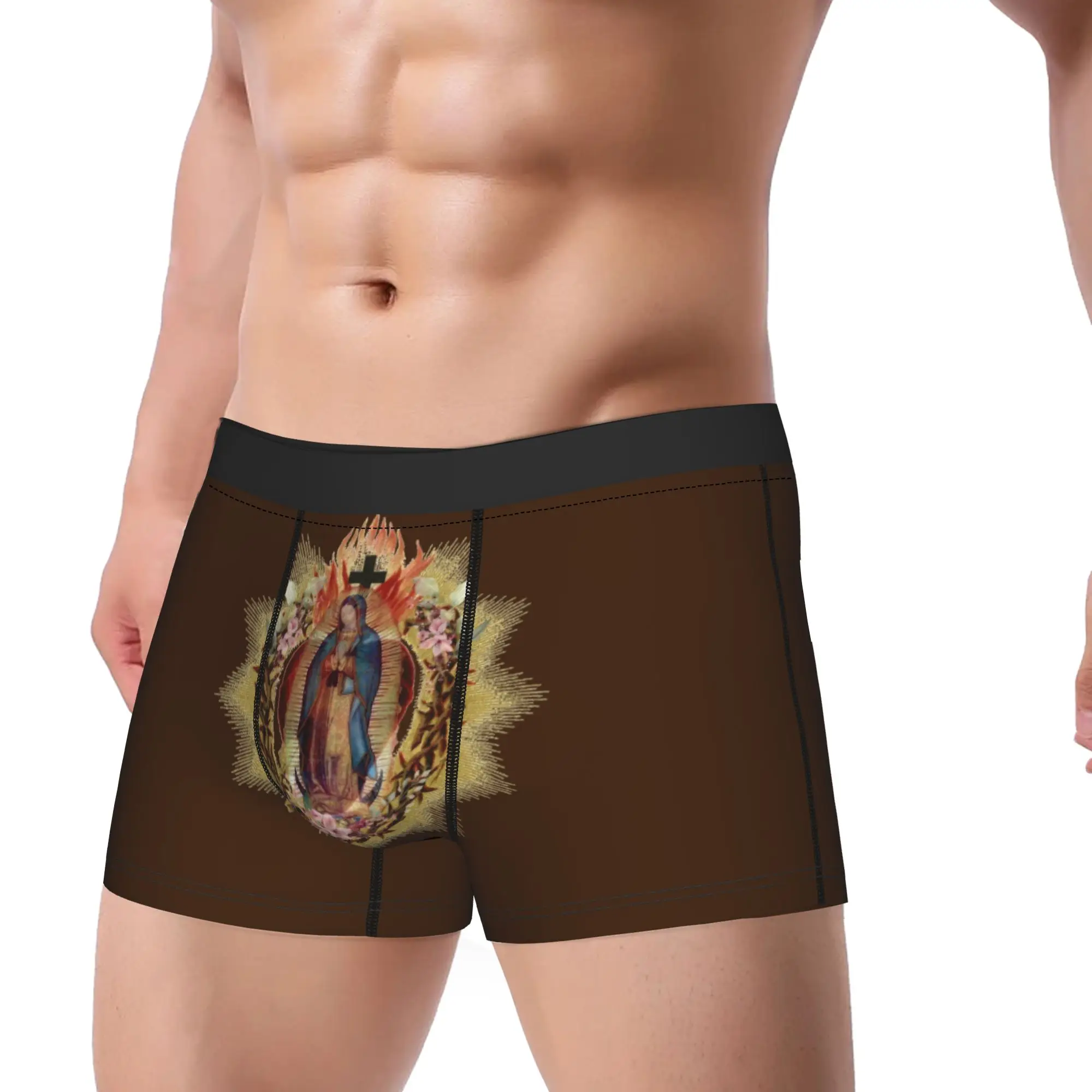 Our Lady of Guadalupe Sacred Heart of Jesus  Boxers Novelty Underwear  Boxer Shorts Gag Gift For Men