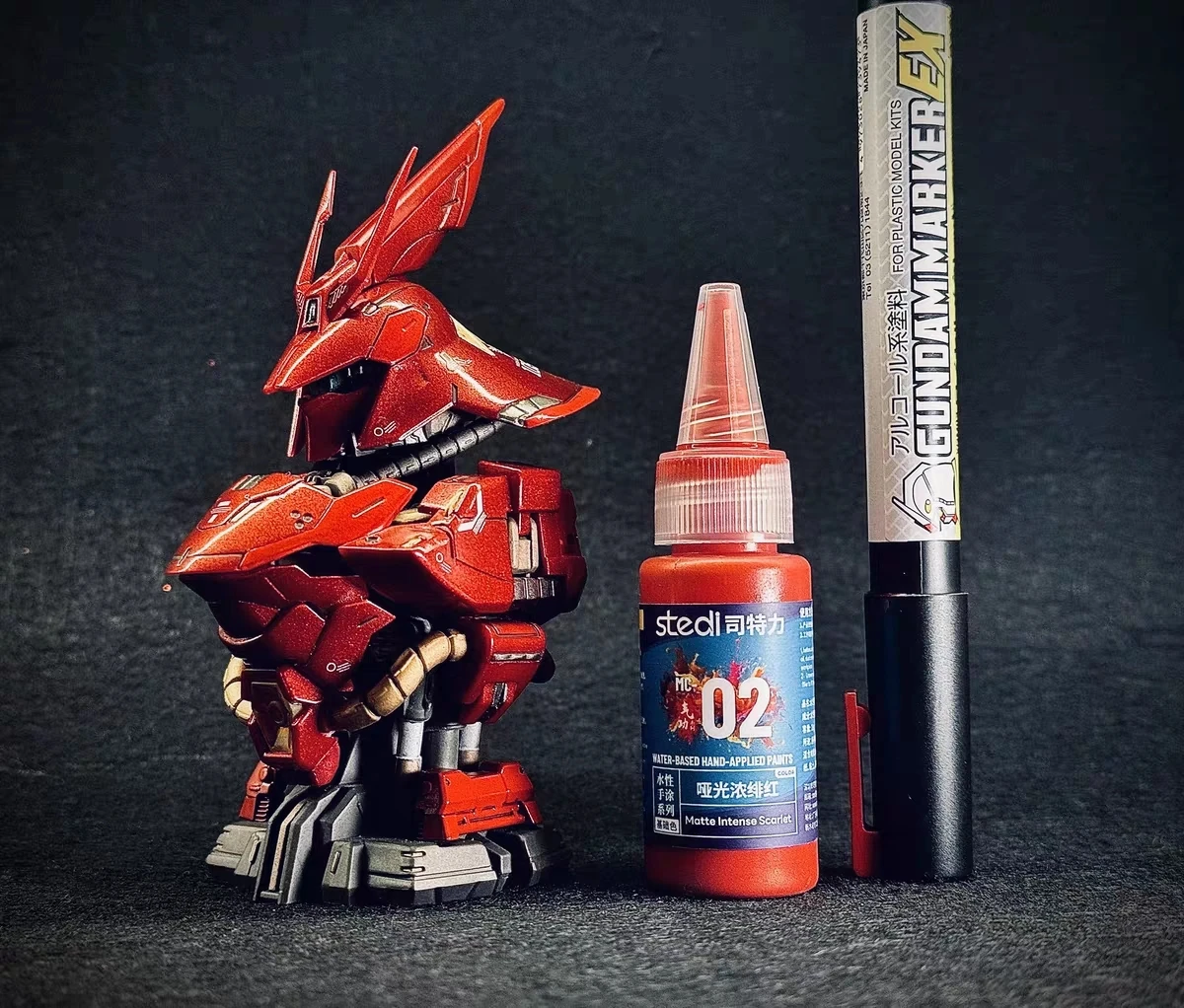 18g Stedi Acrylic Paint MC01-21 Water-Based Set Metallic Colors for Gundam Model Kits Hand Painting for DIY Hobby Model Pigment