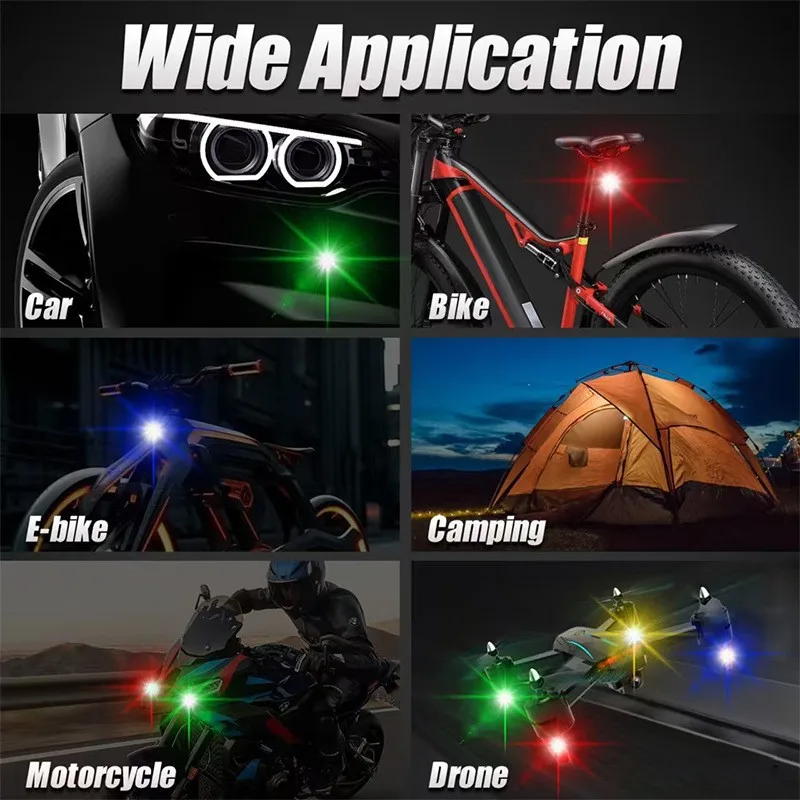 

Wireless Remote Control Strobe Light, RGB Flash Warning Lamp for Car Motorcycle Drone