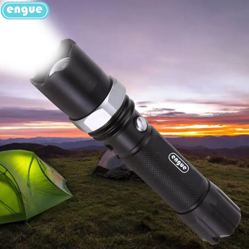 

ENGUE Portable Strong Light Flashlight Multifunctional Usb Rechargeable Dual Purpose Flashlight With Outdoor Emergency Light