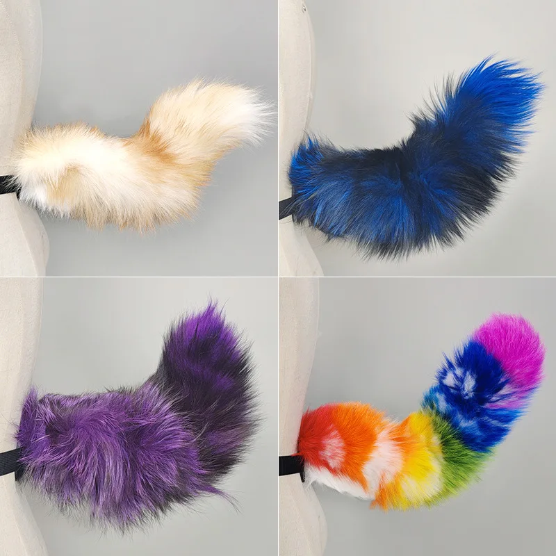 Furry Tails Wiederaufladbarer Fuchsschwanz Tier-Cosplay-Kostüm Elektrisch Ferngesteuerter Schwanz für Frauen Rollenspiel-Requisiten Zubehör
