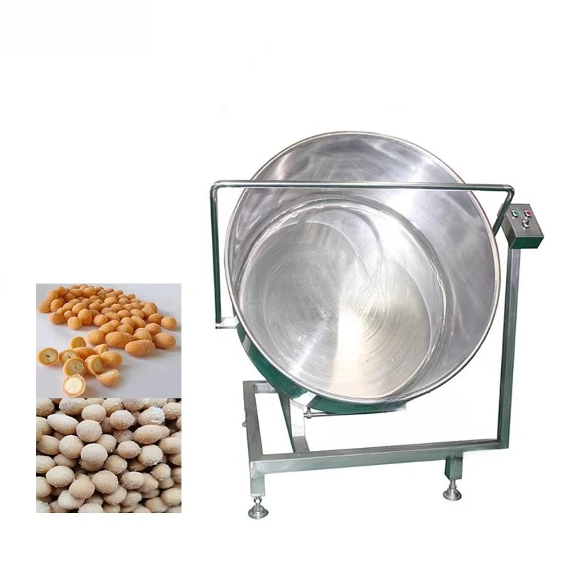 Food grade professional manual peanut coater for coating roasting or coating frying processing line