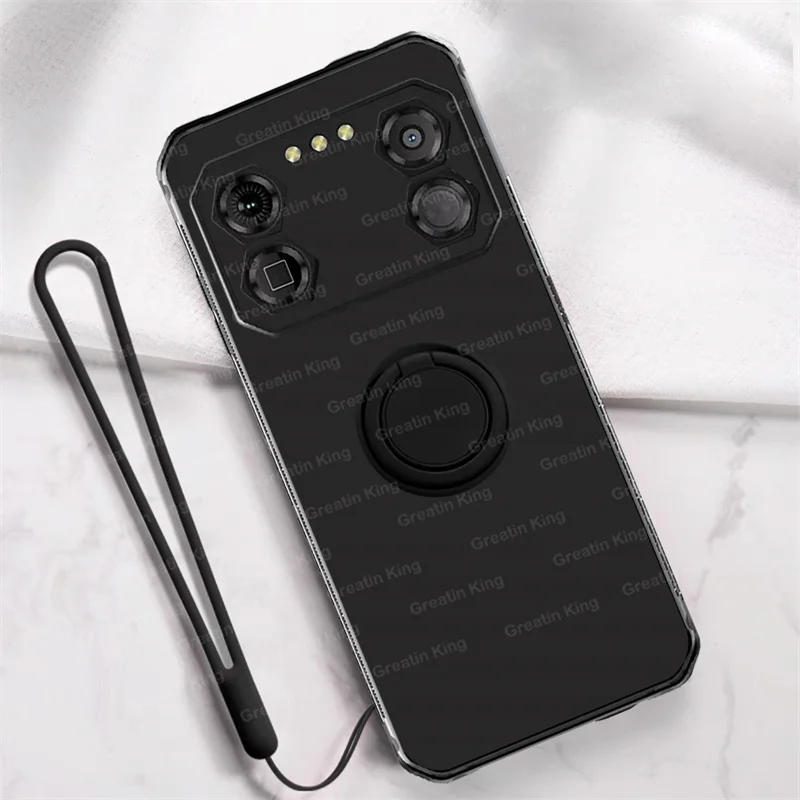 For IIIF150 B2 Pro Metal Magnetic Phone Holder Soft TPU Phone Cover With Anti-lost Sling Wrist Short Rope Phone Lanyard Strap