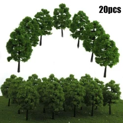 20pcs Model Trees Train Railroad Layout Diorama Wargame Park Scenery Miniature Tree Landscape Decoration