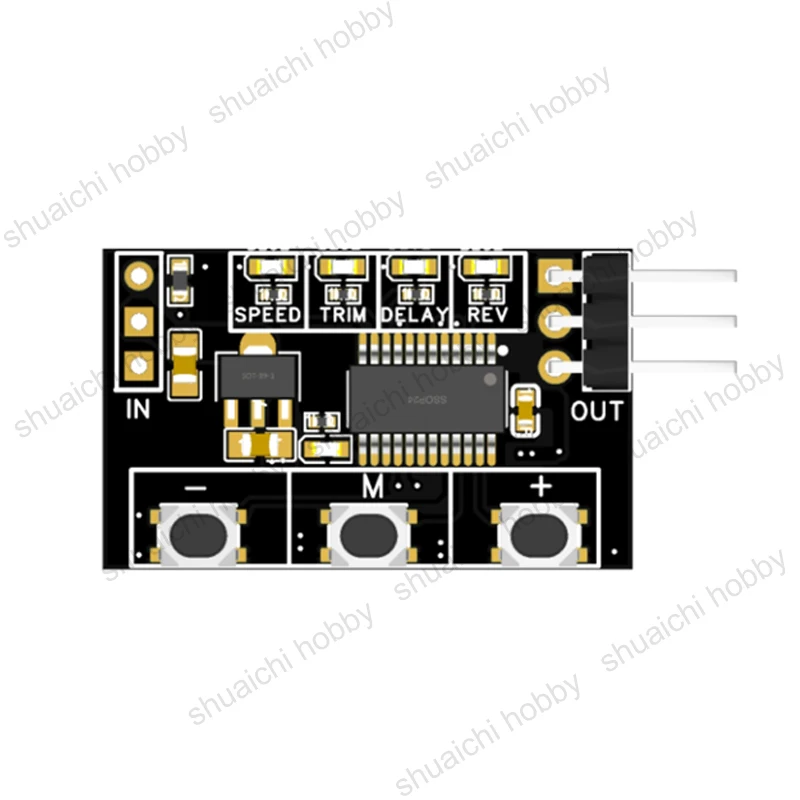 1PC Servo Signal Converter Adjustable Positive Negative 3.6-16V Adaptable Voltage Steering Gear Reverser Delayer for RC Airplane