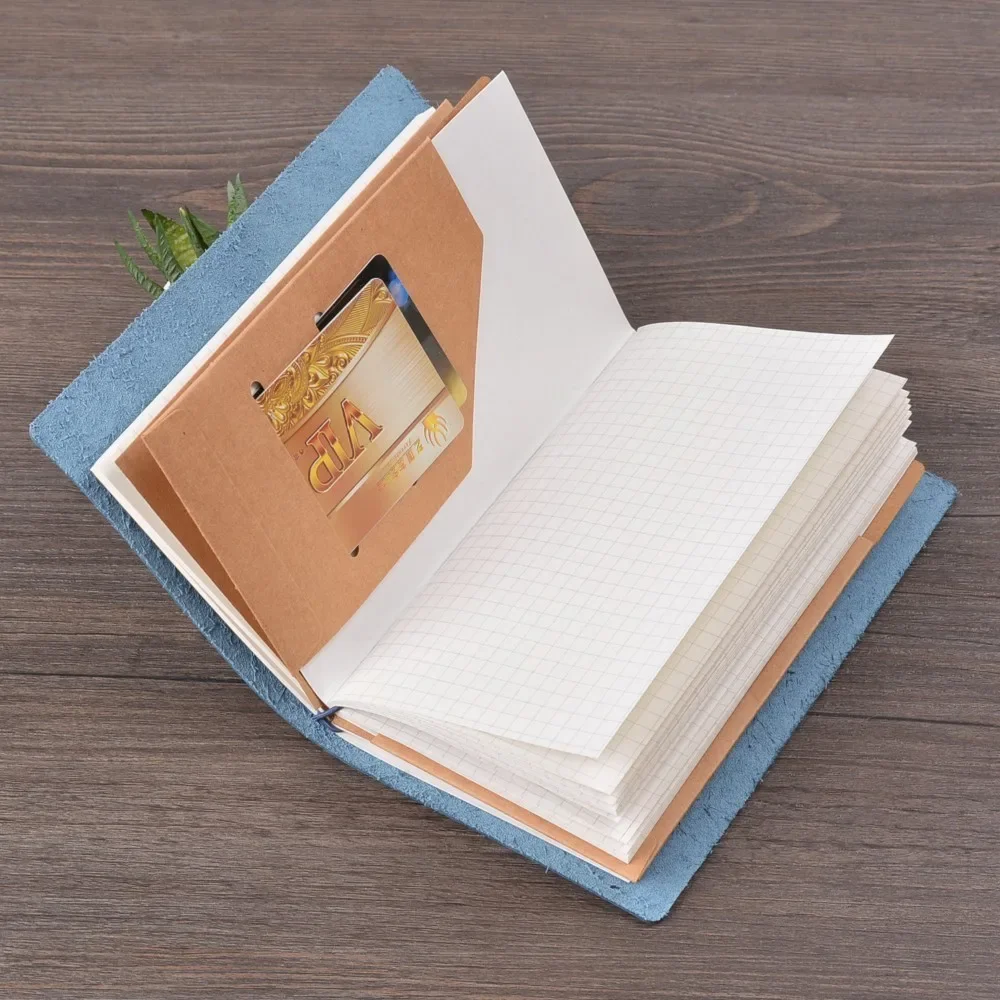 Kraft Paper File Holder Travel Journal Notebook Planner Accessories Regular Passport size Card Holder Pocket Storage Stationery