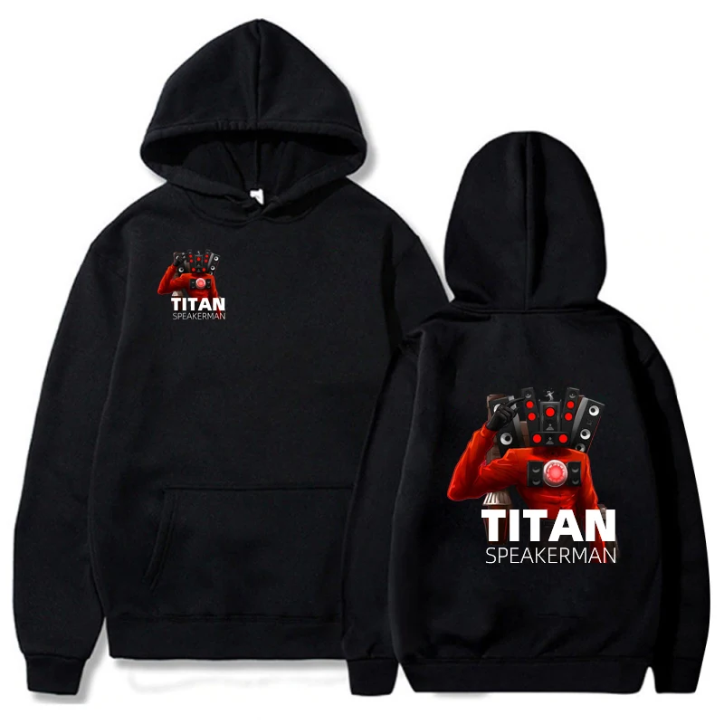 skibidi toilet Titan Speakerman Cameraman Long Sleeve Hoodies Pullover anime Hooded Sweatshirt for Youth Boys Girls Casual