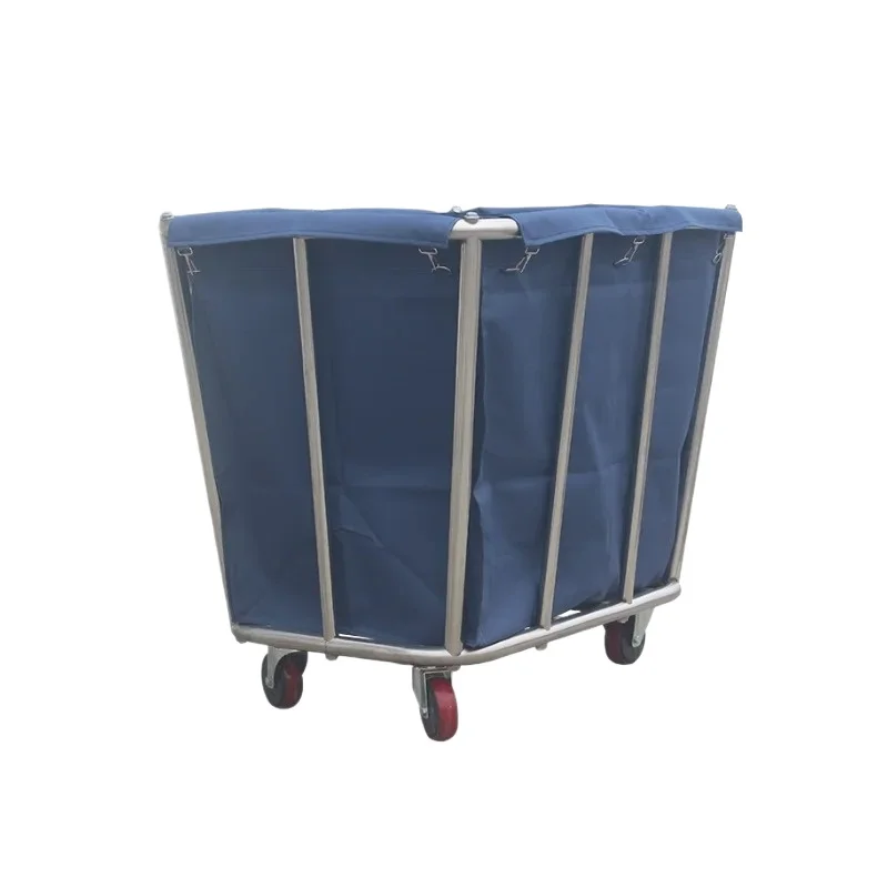

Laundry cart trolley stainless steel hotel rooms linen trolley hotel hospital laundry restaurant