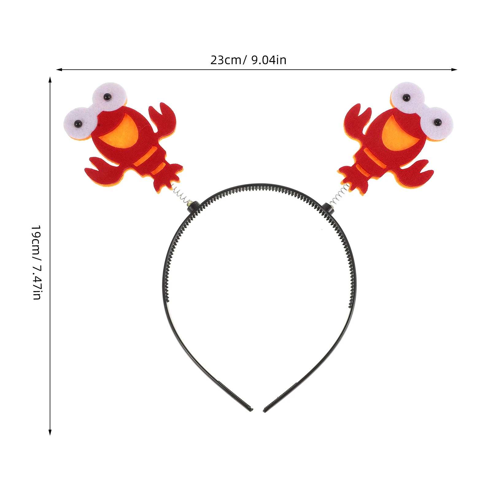 

4pcs Crayfish Headbands Kids Hair Hoop Girl Headband Adorable Hairstyle Accessory for Party Cosplay Halloween