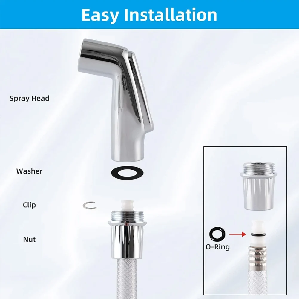 Home Kitchen Silver Replacement Sprayer Attachment Faucet Sprayer Replacement Scratch Resistant Stain Resistant