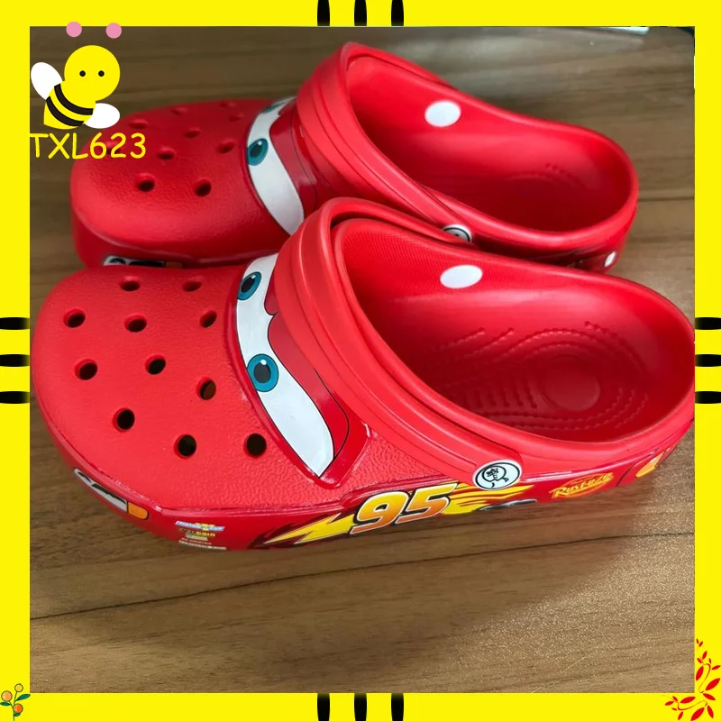 

Disney Mcqueens Pixar Cartoon Solid Waterproof Slippers Outdoor Sand Sandals Casual Breathable Ankle-wrap Eva Adult Shoes Gifts
