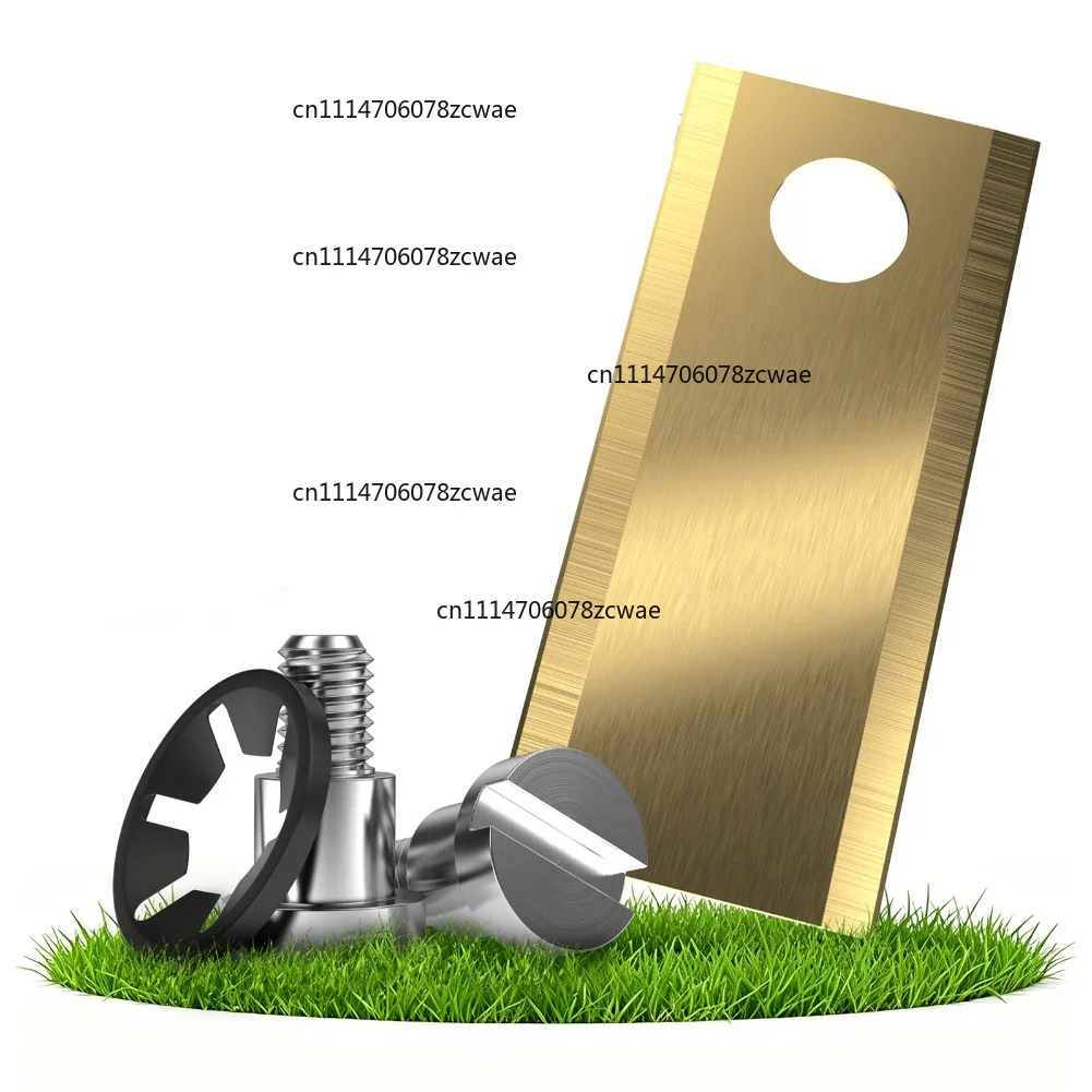 For Stiga A & For G For Series Mowers 44.5×16×0.85mm With A 5.2mm Center Hole 30Pcs Pack Titanium Coated Replacement Blades