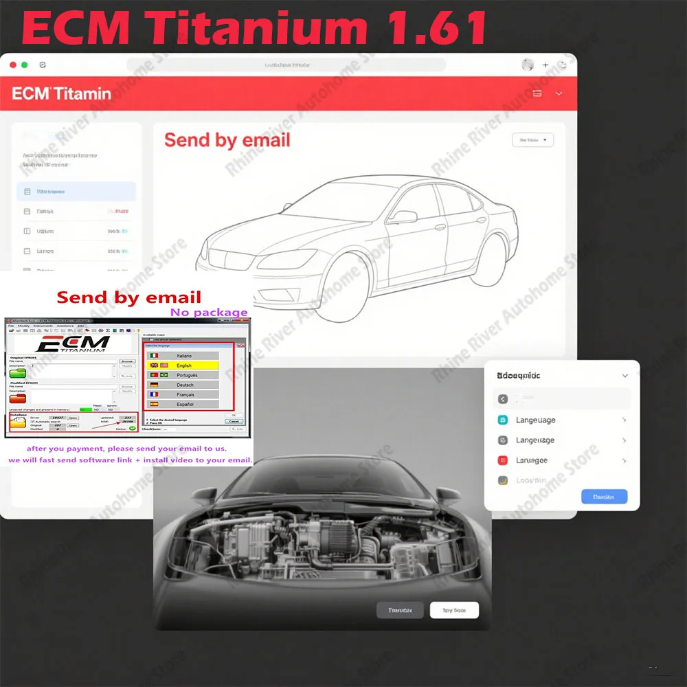 

Latest Car ECU Tool - Hot Car Repair Software ECM Titanium 1.61 with 26000+Drivers 18259 for ECU Tool Compatible with Windows 10