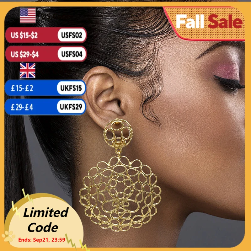 

Vintage Earrings For Women Quality Big Drop Earrings Dubai Fashion Jewelry Wedding Party Gift Trending