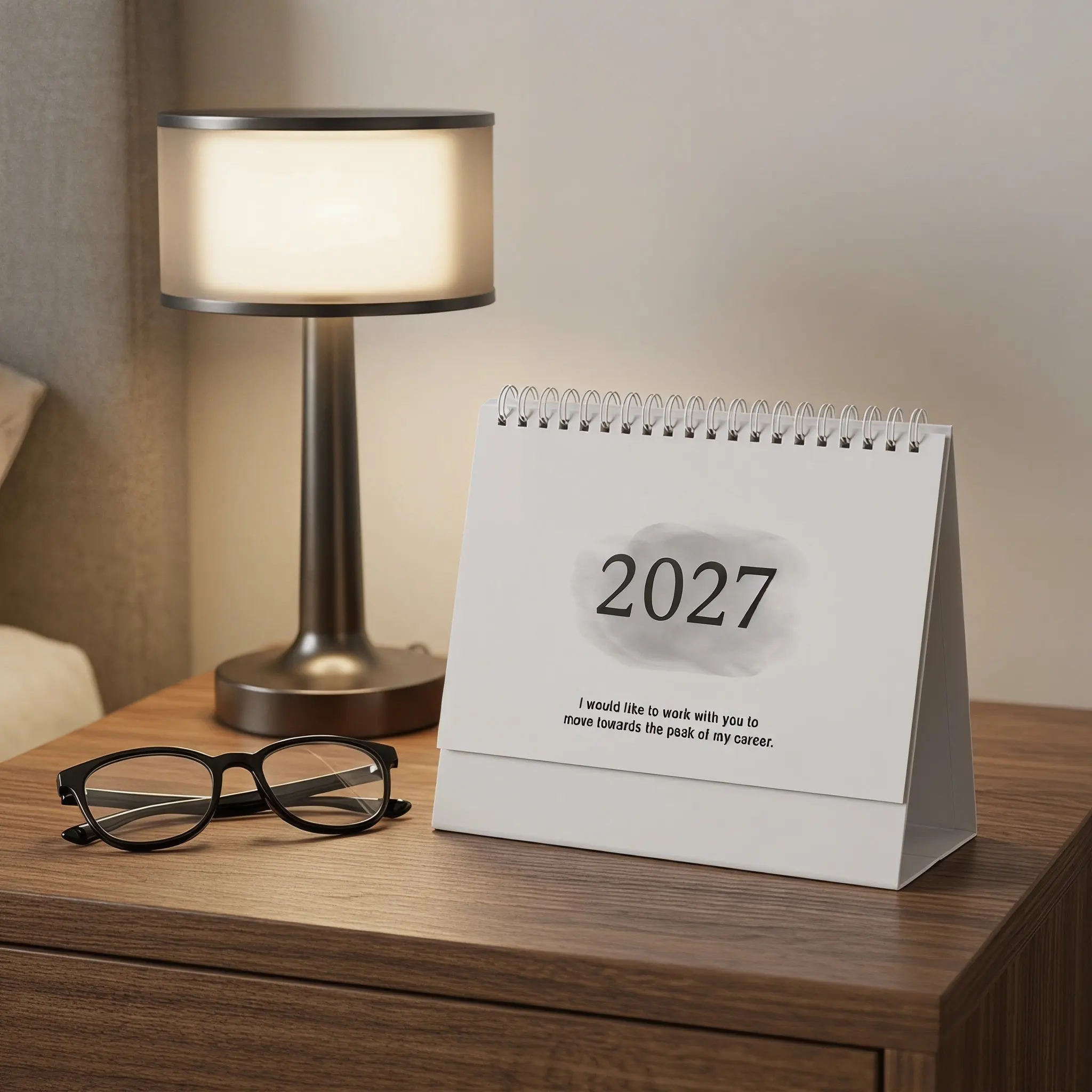 Desk Calendar 2026-2027 Standing Flip Desktop Calendar Large Minimalist Monthly Planner Compact Space Saving Office Study
