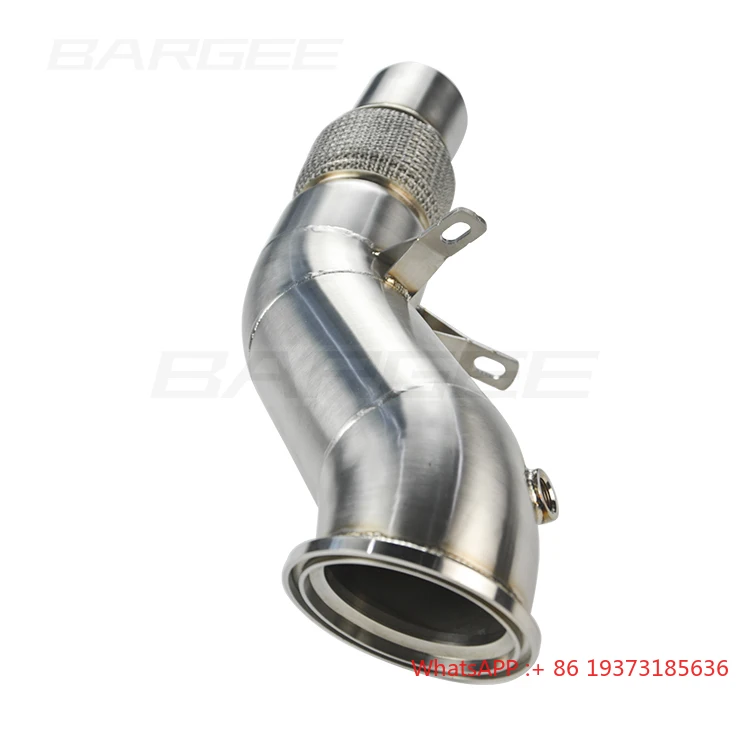 أنبوب سفلي بدون قطط عالي الأداء مقاس 4 بوصة من Bargee لسيارة BMW 230i Ix320i 330e 330ix 420i 430i Ix520i Ix530e B48 2016 ~ 2019 2.0T
