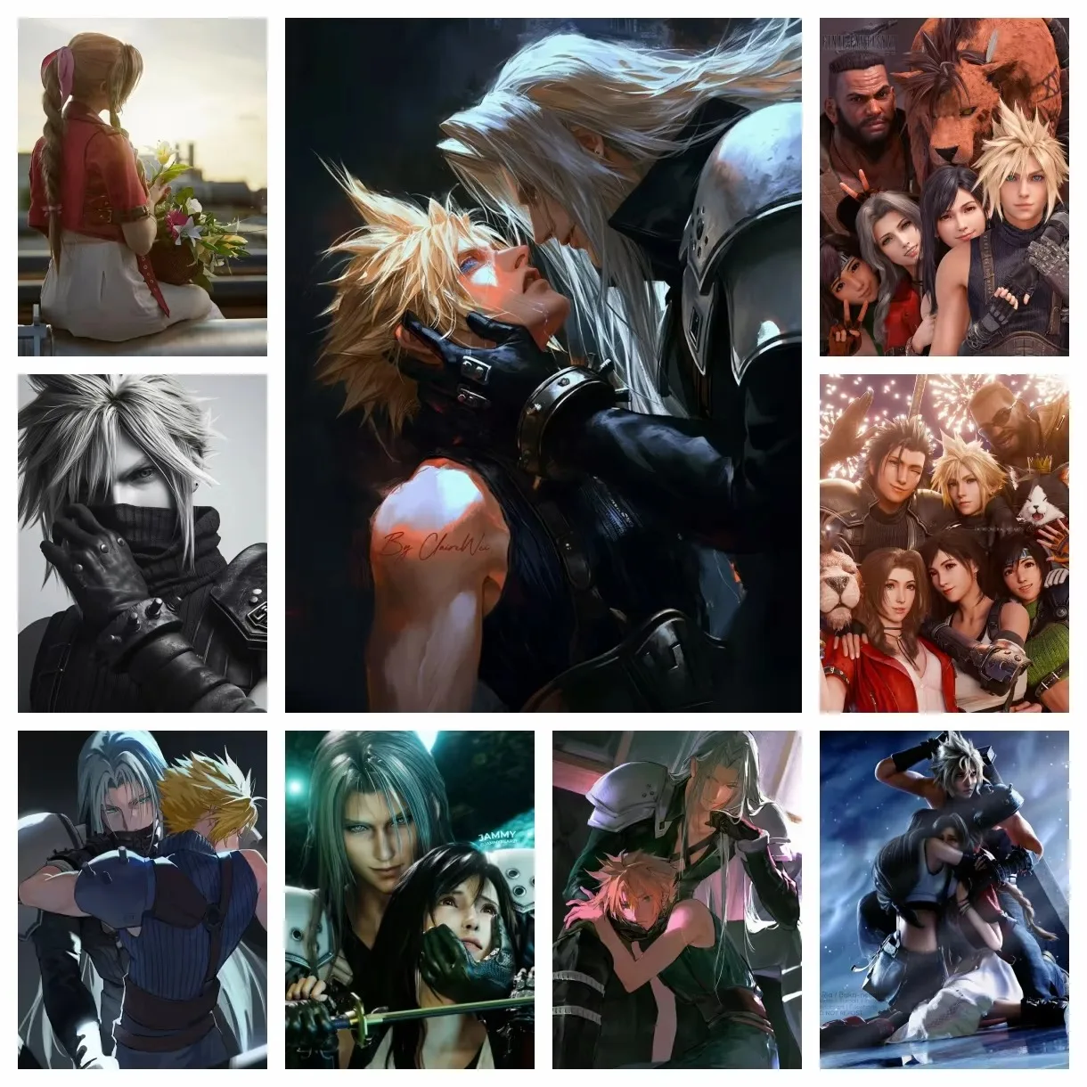 Kit de pintura al óleo por números, con motivos de la serie Final Fantasy, para crear un cuadro decorativo en lienzo, ideal para adultos, para decorar el hogar y como regalo.