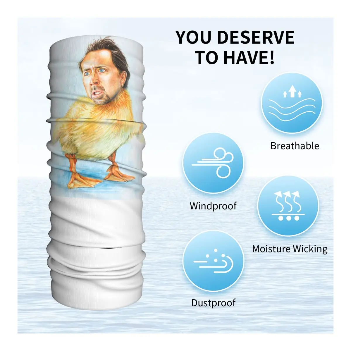 커스텀 니콜라스 케이지 버드 밈 반다나 겨울 넥 워머 남성용 방풍 랩 페이스 스카프 스키 게이터 헤드밴드