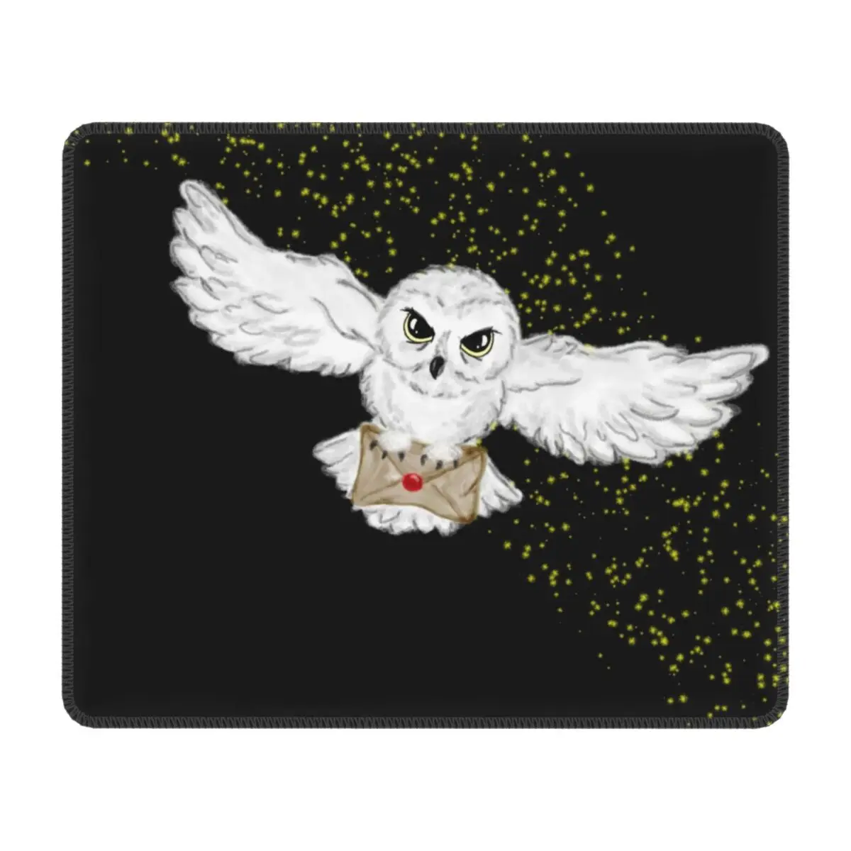 Owl Flight Tote Bag Gaming Mouse Pad Anti-Slip Rubber Mousepad Halloween Witch Magic Office Decor Cover Computer Laptop Desk Mat