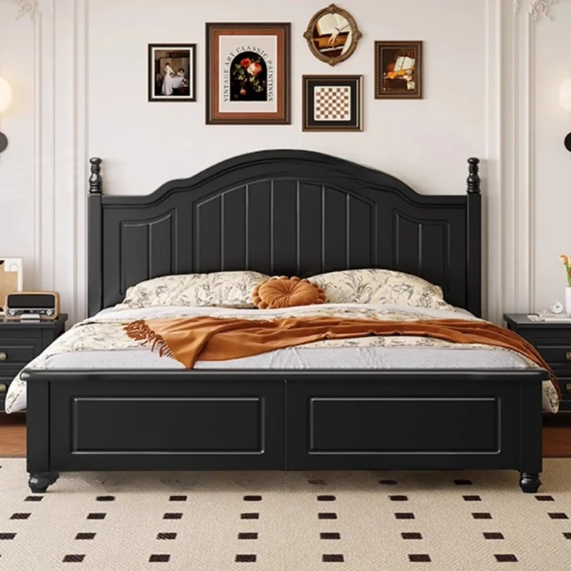 Design Wooden Bed Modern Headboards European Sleeping Bedroom Queen Luxury Bed Single Simple Letto Matrimoniale Home Furniture