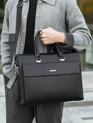 Executive Luxury Briefcases For Men PU Leather Designer Password Lock Business Office 14 Inch Laptop Handbag Messenger Bag