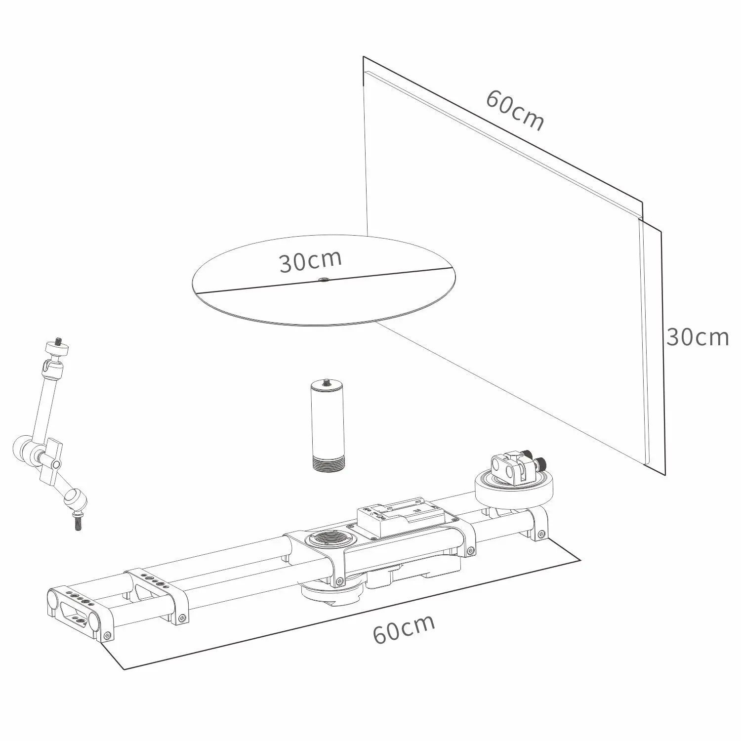 APP Control 360 Motorized Rotation Camera Spinner Professional Surround Photography Platform Photo Booth Timelapse 3D Modeling