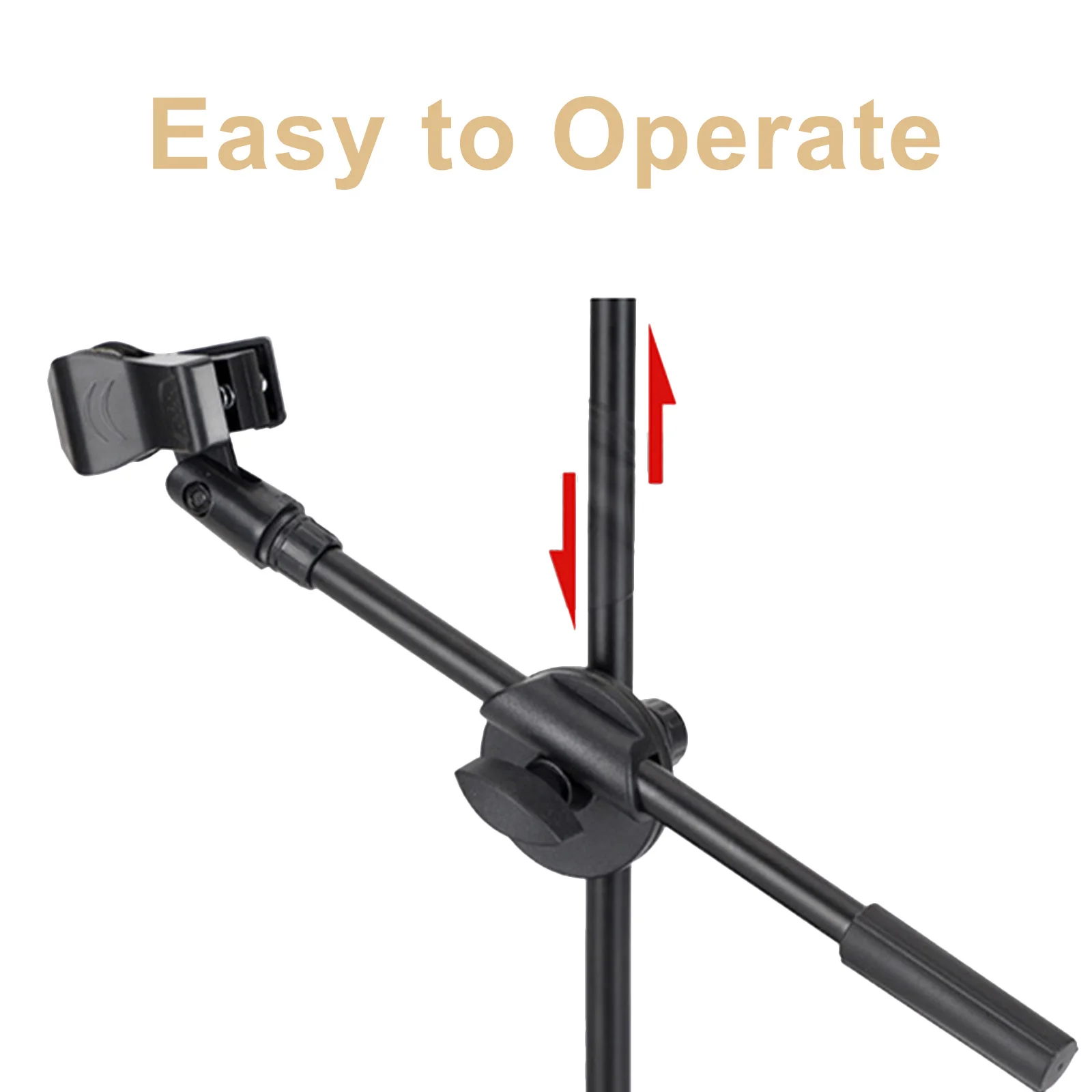 ميكروفون العارضة الذراع العالمي هيئة التصنيع العسكري بوم حامل قابل للتعديل قوس المشابك 15 مللي متر الأسود بودكاست معدات الملحقات