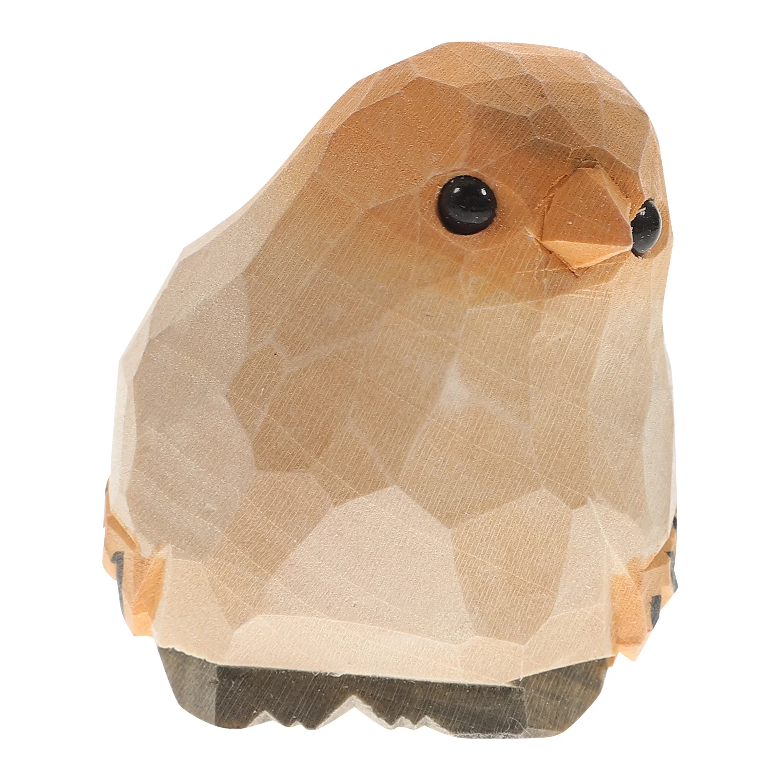 

Wood Bird Sculpture Exquisite Wood Craft Small Bird Ornament Artistic Effect Home Living Room Display Cabinet Decoration