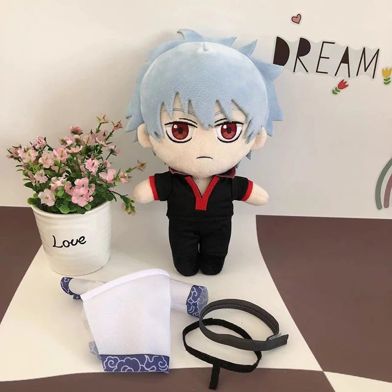 Anime Gintama Sakata Gintoki Cosplaies Peluche Bambola Giocattolo Gioco Carino Morbido Farcito Cuscino Bambini Ventole Regalo Di Natale 20 cm