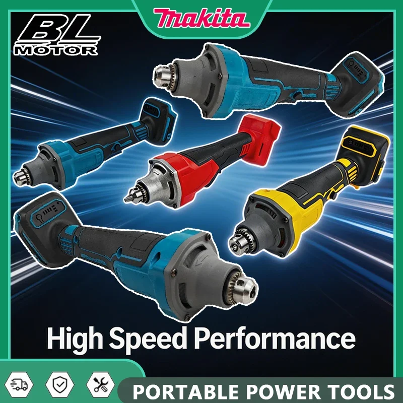 

Бесщеточная прямая шлифовальная машина Makita с 4 скоростями, патроном для шлифовки, полировки и гравировки, совместимая с DeWalt/Milwaukee