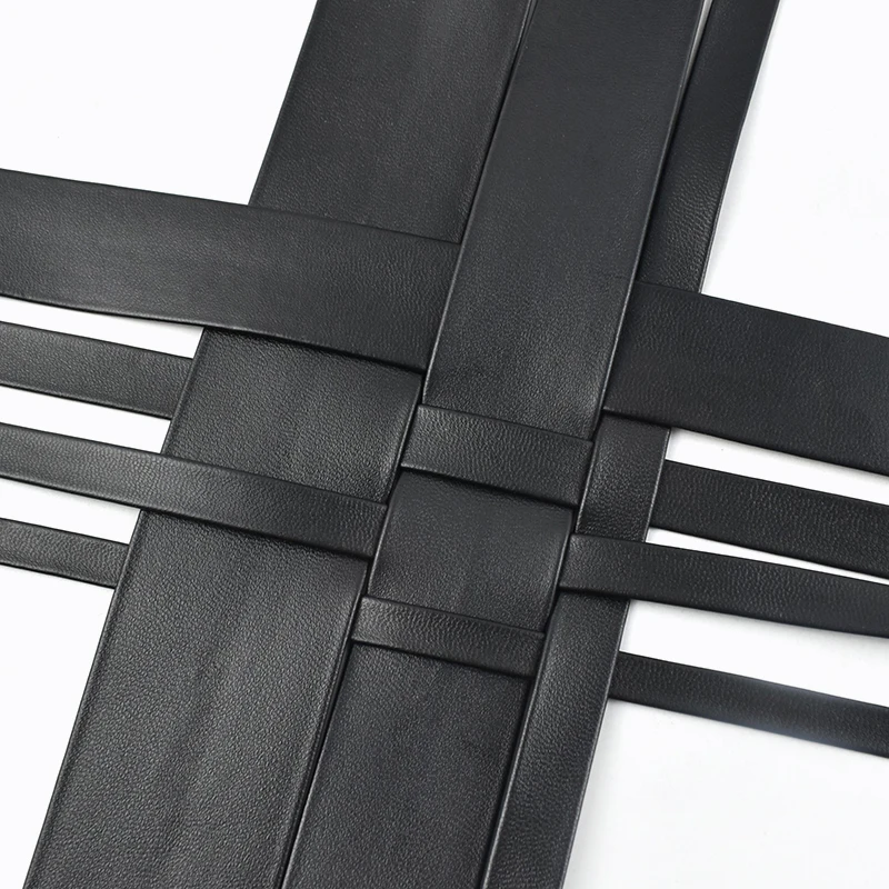 

5/10M Black PU Ribbon By Meters 3-50mm Decorative Ribbons for Sewing Leather Lace Hemming Webbing DIY Punk Necklace Bracelet