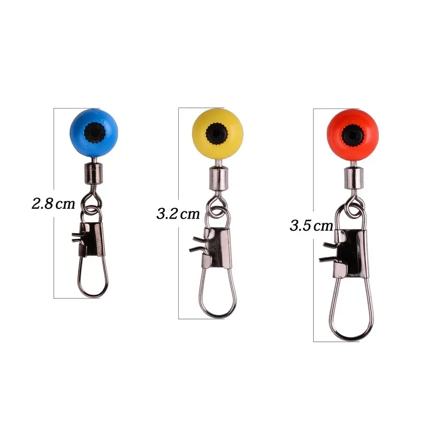 Aorace 20pcs/lot Fishing Line to Hook Swivels Shank Clip Connector interlock Snap Connector sea fishing lure beans belt