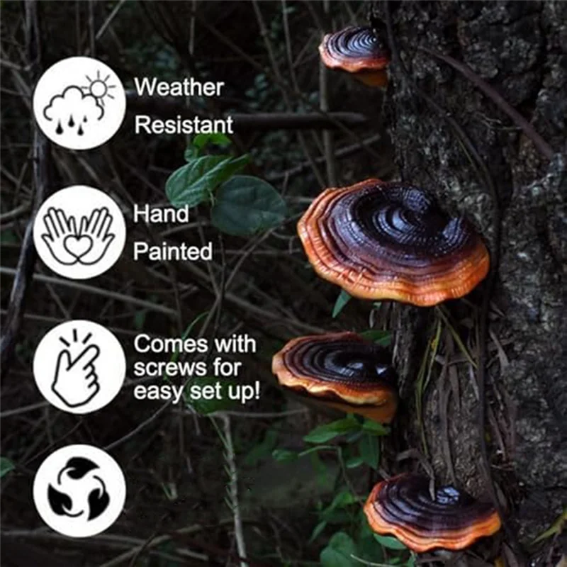 

5 PCS Mushroom Shelf Wall Decor Small Wall Shelf Corner Wall Decor Resin For Bedroom Mushroom Decor Floating Shelves-AB09