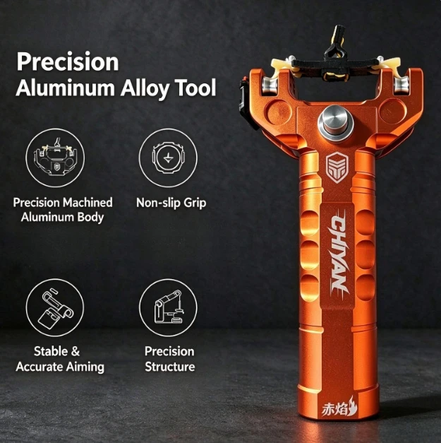 New Automatic Loading CNC Aluminum Alloy Decompression Outdoor Magnetic Suction Rubber Band Competitive Hunting Equipment