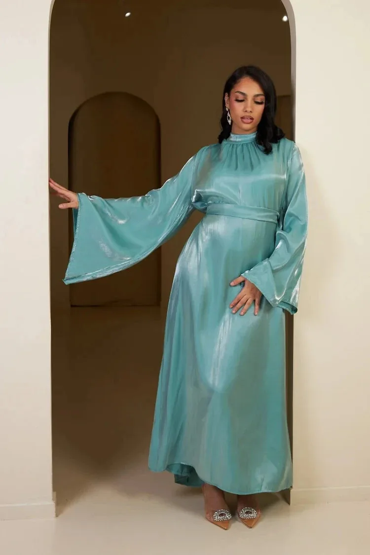 High Jewel Neck Porm Dresses With Full Sleeve Evening Dresses Party Gowns Saudi Arabia Dubai Styleفساتين للمناسبات الرسمية