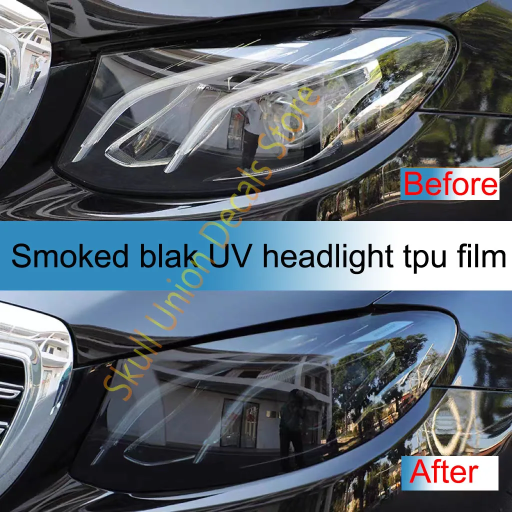 self healing TPU scratch resistant car lamp film UV Black purple headlamp Photochromic protective film car taillight color film