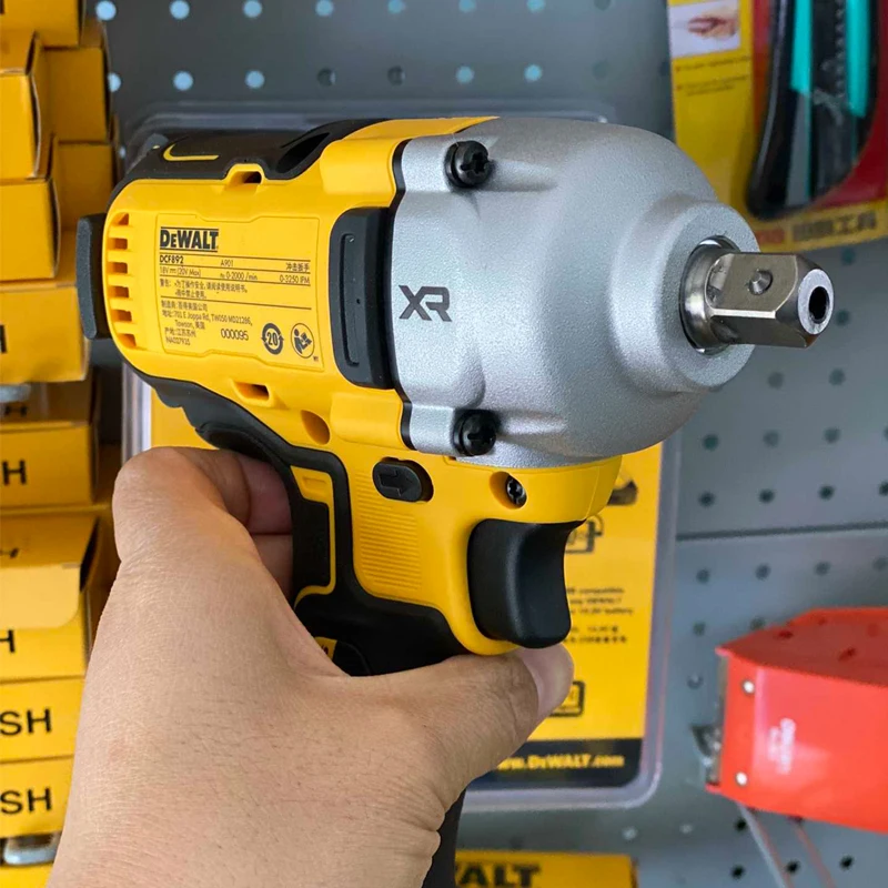 Dewalt-DCF892 브러시리스 전기 임팩트 렌치, 20V, 1/2 인치, 3 단 속도 토크 조정, LED 라이트, DCF894 업그레이드 버전