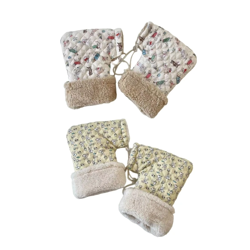 

Winter Outdoor Sports Mittens for Children Cartoon Print Stroller Handmuffs